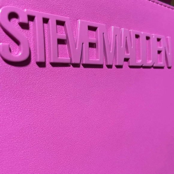 STEVE MADDEN BEVELYN SATCHEL CROSSBODY BAG W AIR POD CASE PINK NWT main image 4